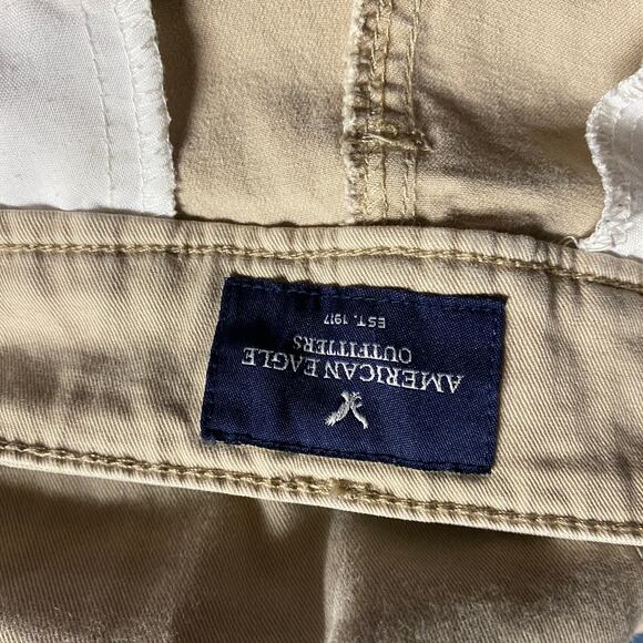 American Eagle Outfitters Beige Stretch Kick Bootcut Pants Women's Size 6 - Picture 6 of 7